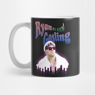 Barbie movie 2023 Ryan Gosling as Ken graphic illustration design by ironpalette Mug